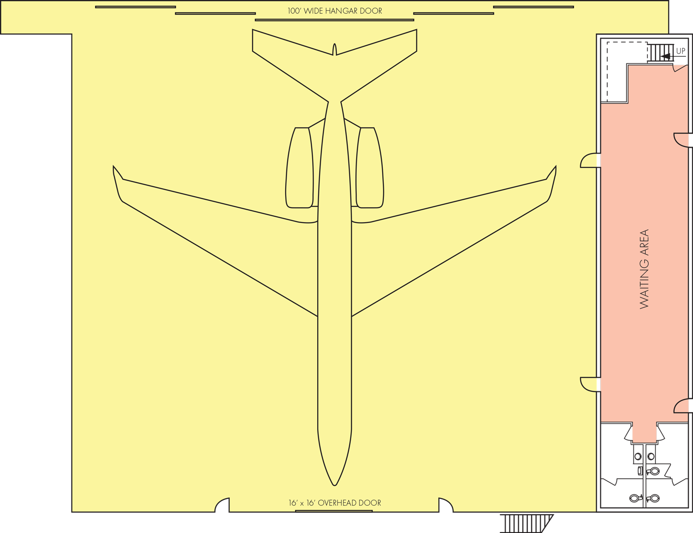 Deadhorse Aviation Center Hangar 2 floor plans, level 1